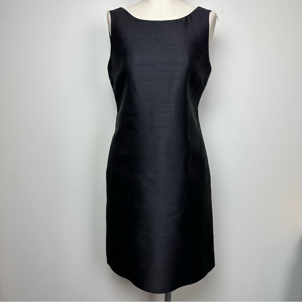 Talbots Elegant Black Silk Dress
